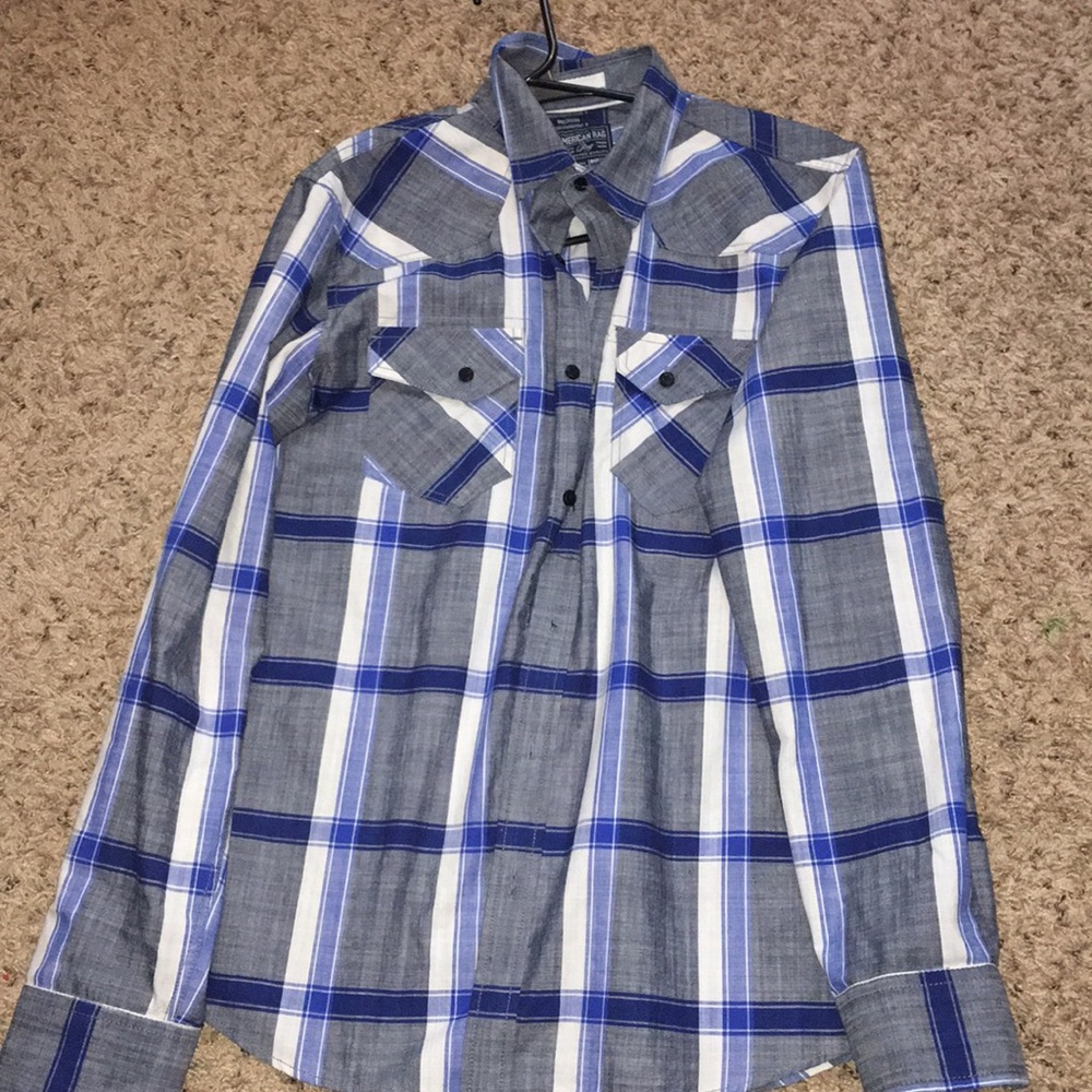 Blue and Grey American Rag Flannel